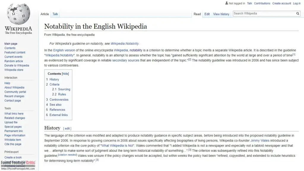 How to Build a Wikipedia Page for YOUR Horror Film - Found Footage Critic